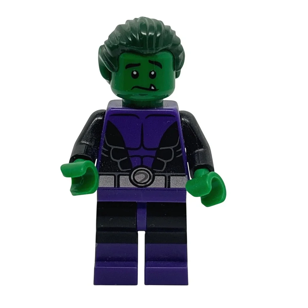 LEGO DC Super Heroes Beast Boy Minifigure Teen Titans Purple Suit sh201